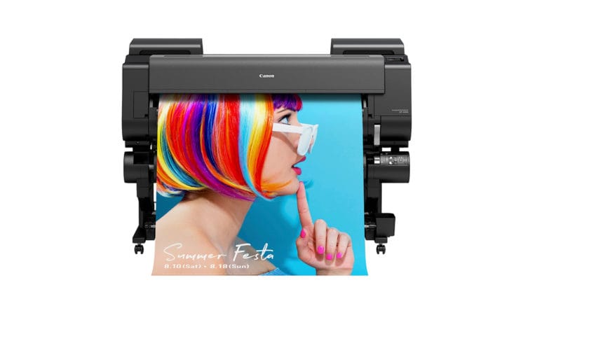 Canon imageprograf GP 4000 mit fluoreszierender Tinte