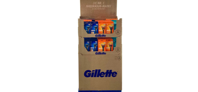 Gillette setzt auf Displays aus Silphie-Papier