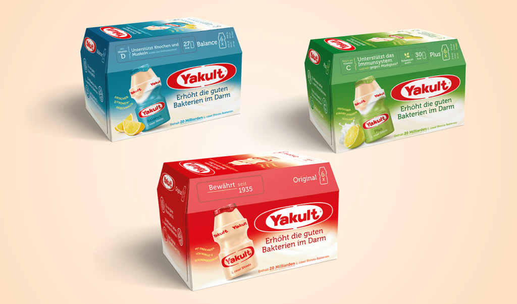 Yakult Kleines Fläschchen großer Unterschied display Magazin